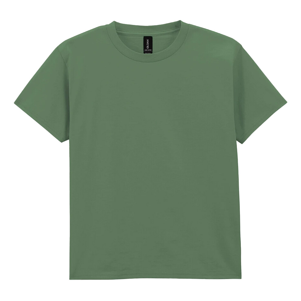 Gildan (12-14 Years, Military ) Childrens/Kids Plain Lightweight T-Shirt Green