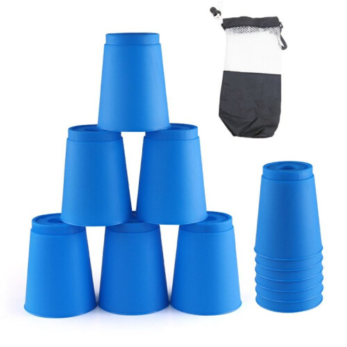 12Pcs Kid Quick Stacking Cups Set  Speed Training Game Fun Stacking Cup Fast Paced Game for Boys Girls