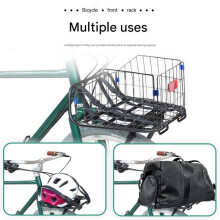 Portapacchi Anteriore Universale per Biciclette da 24-29 Pollici, Portapacchi Anteriore, Cestino Portaoggetti per Bici da Strada e MTB In Lega di