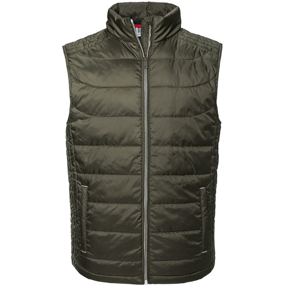 Russell (Xxl, Dark Olive) Mens Nano Padded Bodywarmer Green,Multicoloured