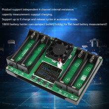 4 Channel 18650+21700 Battery Capacity Resistance Tester Automatic Charge and Discharge Module Electronic Load Tester