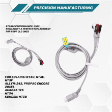 For ECG Cable 5 Leads Snap M1977A M1972A for , 12-Pin Connector