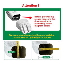 Conector de Bajante de Canalón Tipo A de 3" X 4", Filtro de Salida y Protector de Hojas para la Parte Inferior de los Bajantes
