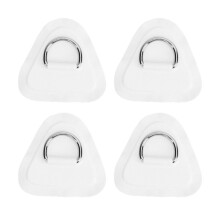 4 Pcs D Ring Patch Stainless Stainless Steel D Ring Triangle Patch for PVC Inflatable Boat Raft Kayak Boat Surfboard C