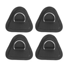 4 Pcs D Ring Patch Stainless Stainless Steel D Ring Triangle Patch for PVC Inflatable Boat Raft Kayak Boat Surfboard B