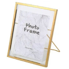 Cadre Photo de Famille en Métal Transparent avec Fleurs Pressées Flottantes, Cadeau de Mariage, à Poser sur une Table B