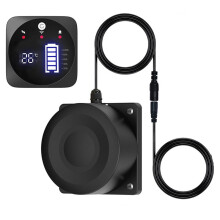 Tuya WiFi-Ultraschall-Füllstandssensor mit Display, 433-MHz-Steuerung, Innen-/Außenbereich, Tankfüllstandsüberwachung, App-Alarm, US-Stecker