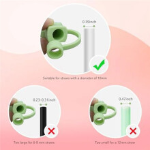 6PCS Cute Straw Cover Toppers for 10mm Straw,Silicone Straw Tips Lid Compatible with for ,Cats Paws Straw Stopper