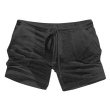 Mens See Through Shorts Men'S Breathable Sheer Lounge Underwear Short Tights with Drawstring Black M