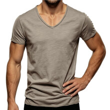 Men'S T Shirts Short Sleeve Classic V Neck T-Shirt Casual Summer Basic Tee Shirt Color XXL