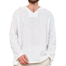 Men'S Hoodies Casual Hooded Long Sleeve Shirts Light-Weight Casual Beach Sweatshirts White XL