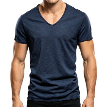 Men'S T Shirts Short Sleeve Classic V Neck T-Shirt Casual Summer Basic Tee Shirt F037 - Dark XXXL
