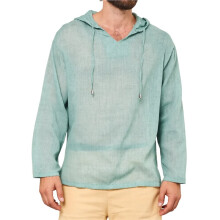Men'S Hoodies Casual Hooded Long Sleeve Shirts Light-Weight Casual Beach Sweatshirts Light Green L