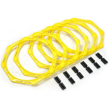 6 Pcs 40cm High Quality Octagonal Training Rings Football Basketball Training Speed Rings Polygonal Sports Jump Rings