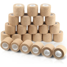 24 Rolls Self Adhesive Bandage Wrap Breathable Self Adherent Wrap for People & Pets Athletic Elastic Cohesive Bandage