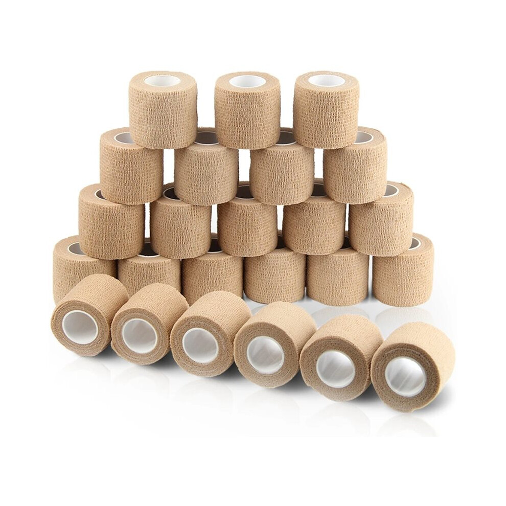 24 Rolls Self Adhesive Bandage Wrap Breathable Self Adherent Wrap for People & Pets Athletic Elastic Cohesive Bandage