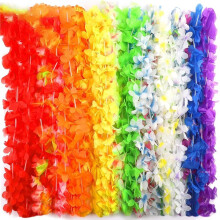 50 Colliers de Fleurs Tropicales Colorées de Style Hawaïen, Parfaits pour une Fête Luau ou Comme Cadeaux D'Été sur la Plage