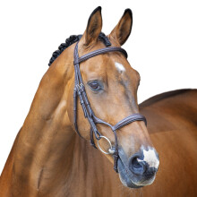 (Full, Havana) Velociti Lusso Hunter Leather Horse Cavesson Bridle