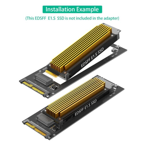 Scheda Adattatore da SSD ED SFF E1.S A U.2 SFF-8639 per PC e Laptop 2