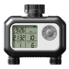 Sprinkler Timer 2 Zone Waterproof Programmable Water Hose Timer 2 Outlet for Outdoor Automatic Irrigation of Garden Lawn