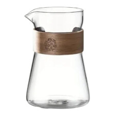 940 Ml Kaffebryggare i Glas med Värmebeständigt Trälager, Espressokopp med Hög Borosilikathalt, Kaffetillbehör
