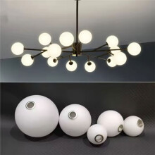Witte Glazen Lampenkap voor E14-Lamp met 1,06 Inch Fitting. Moderne Lampenkap voor Tafellampen en Hanglampen. Glazen Bolvormige Kap.