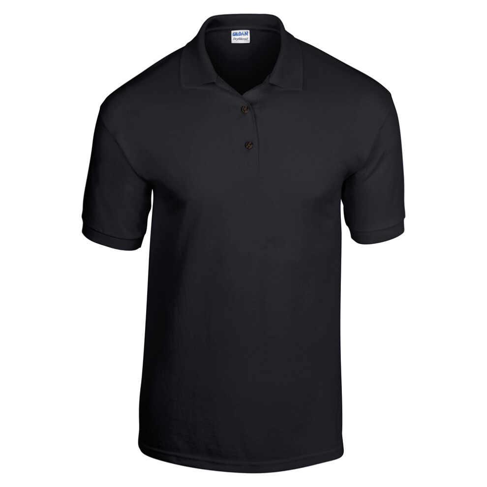 Gildan (9-11 Years, ) Childrens/Kids Plain Jersey Polo Shirt Black