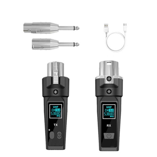 2.4G XLR Adapter System Wireless Microphone Transmitter Receiver for Dynamic Mic Audio Mixer Guitar PA System