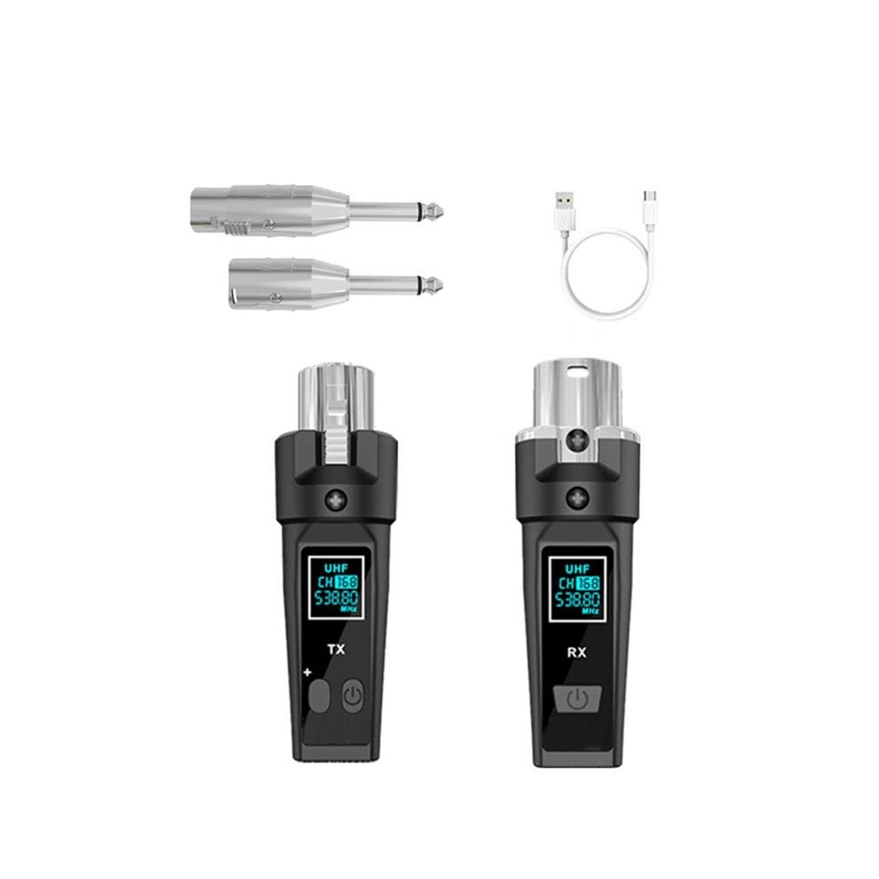 2.4G Xlr Adapter System Wireless Microphone Transmitter Receiver For Dynamic Mic Audio Mixer Guitar Pa System Black 6033509255422