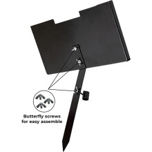 Grave  Stand - Wrought Iron Memorial Stone Holder for Garden and Cemetery Metal Tombstone Nameplate Post