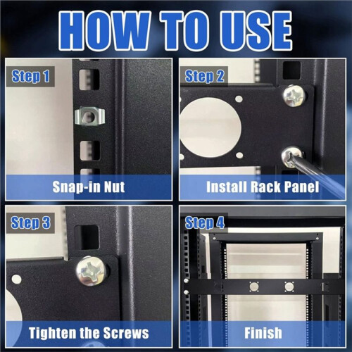 4-Hole 1U Audio Rack Panel XLR Patch Panel Punched Recording Studio Rack Accessories for Enclosure 1