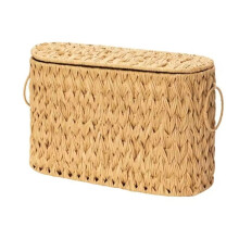 Large Vintage Woven Basket Toilet Paper Holder with Lids Storage for Home Hotel Bathroom Large Capacity