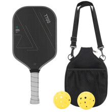 Pickleball Paddles Set 16MM Carbon Fiber T700 Pickleball 2 Balls and 1 Bag for Beginners Intermediate Players