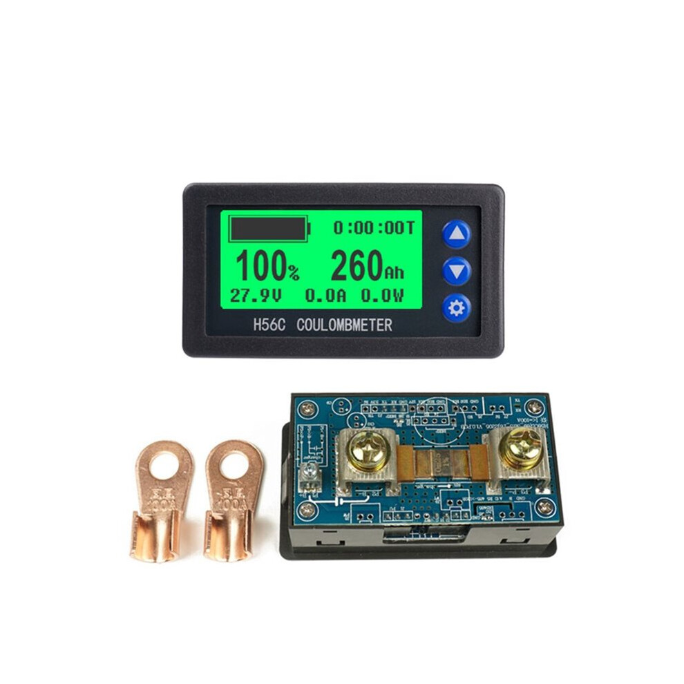 H56cs Dc100v Coulometer Battery Capacity Tester 100A Lcd Backlight Display Digital Ammeter Voltmeter Meter Monitor 6032318036000