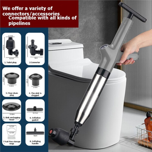 Sturalavandini Ad Alta Pressione con Manometro, Resistenti e Intasanti, Ideali per Bagni, Cucine e Scarichi A Pavimento. 2