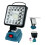 Refletor LED Portátil de 4 Polegadas para Bateria para  - Luz Sem Fio para Trabalho e Pesca Ao Ar Livre com USB 2