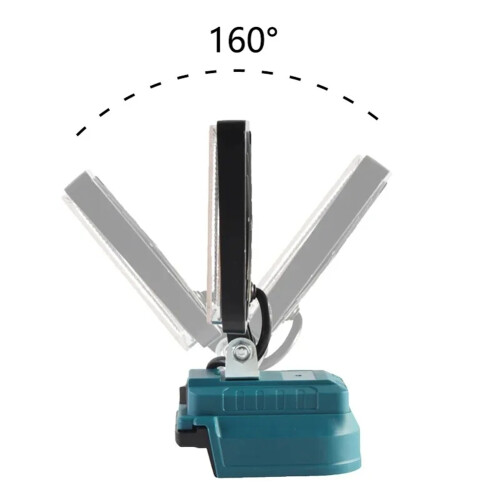 Refletor LED Portátil de 4 Polegadas para Bateria para  - Luz Sem Fio para Trabalho e Pesca Ao Ar Livre com USB 2