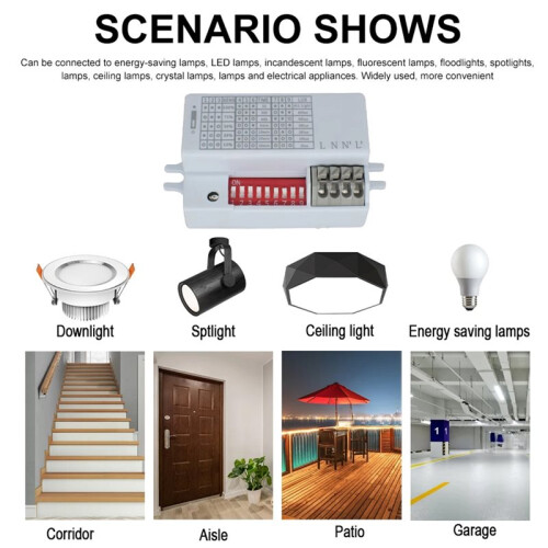 Motion Sensor for Auto-Sensing Lighting 5.8GHz Microwave  110-240V Suitable for Hallway Hotel Corridor Sensor Light 2