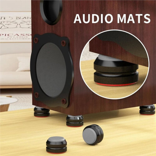 4Pcs Audio Speaker Isolation Feet Turntable Damper Absorption Shock Pad for Amplifier Devices Gray 2