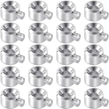 20pcs Crimp Beads for Jewelry Making, Silver Spacer Beads Metal Bead Plug Crimp Pendant for Bracelet Necklace A