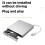USB 3.0 with Type C Adapter External CD Burner Optical Drive RW DVD ROM Burner Player Writer Reader for Laptops PC 3