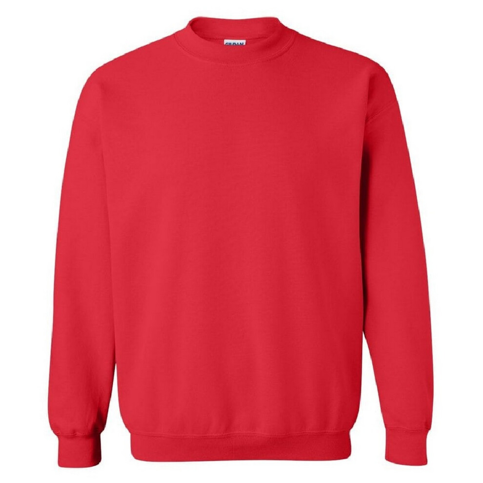 Gildan (S, ) Childrens Unisex Heavy Blend Crewneck Sweatshirt Red