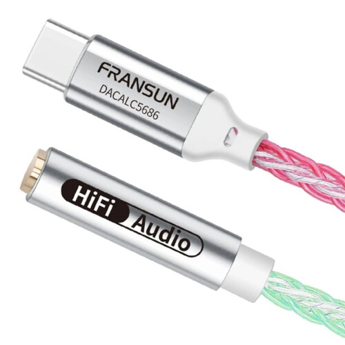 USB-C to 3.5mm Digital Audio Adapter ALC5686 Audio Interface Cable 32bit/384kHz DAC Headphone Decoding Adapter Orange 2