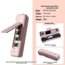 Étui de Protection Pocket 3 pour Stabilisateur pour pour Osmo Pocket 4, Couvercle de Protection Rabattable avec Emplacements de Rangement pour