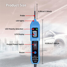 CT03 Power Circuit Tester for Automotive Electrical Systems, 6-24V , Short Circuit & Polarity Identification