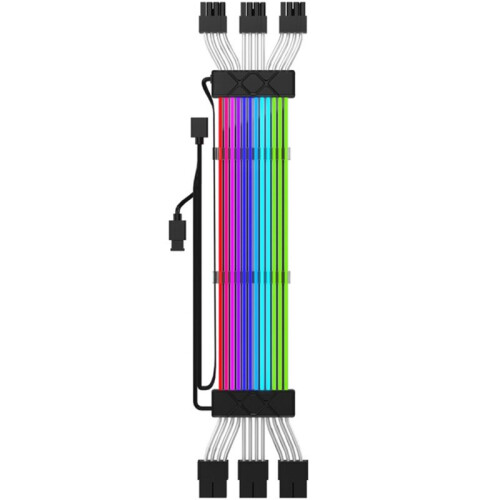 Câble D'Extension ARGB 3 X 8 Broches pour Carte Mère, Alimentation et GPU, Noir 1