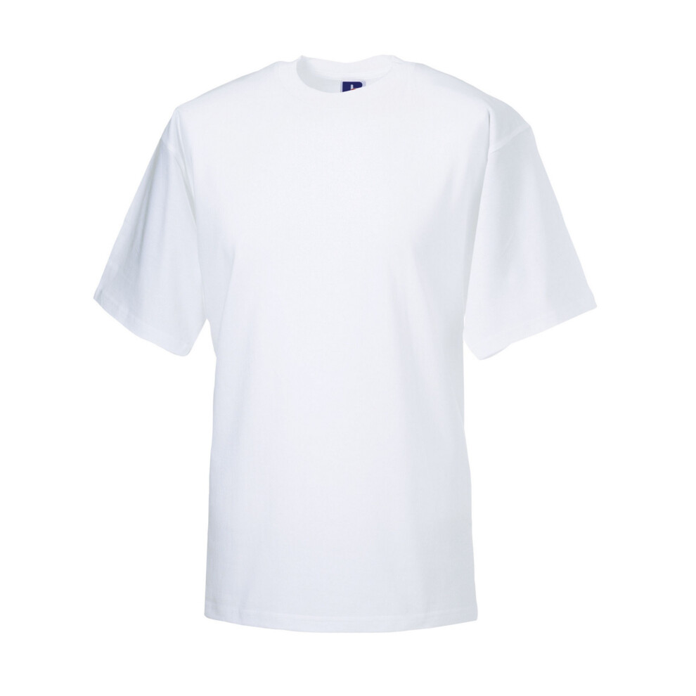 Russell (Xxl, ) Mens Classic Ringspun Cotton T-Shirt White