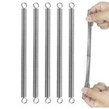6Pcs Extension Springs 3/8Inx6-1/2In,0.047In Spring Steel Double Hooks for Mechanical Repair Industrial Garage Door DIY