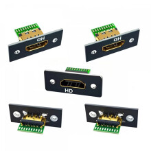 5Pcs -Compatible Connector Female Jack 19Pin Type-A 8K with Panel Mount for PCB Soldering DIY Repair Adapte