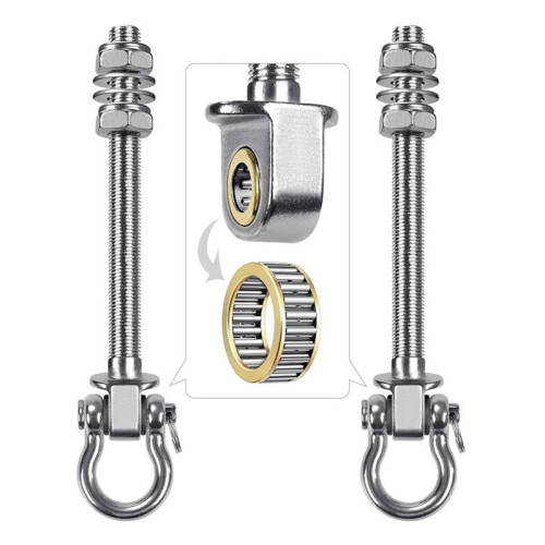 Gancio per Altalena Resistente con Cuscinetti, Adatto A Materiali In Legno e Metallo. Ideale per Appendere Amache e Altalene. 1